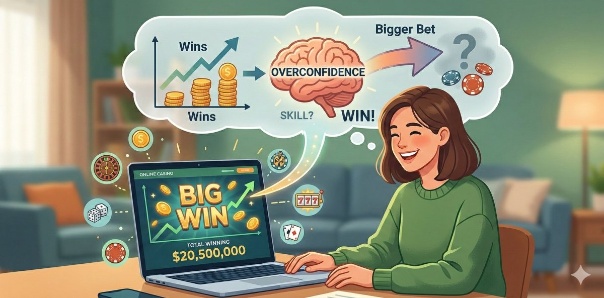 How Overconfidence Emerges From Past Outcomes